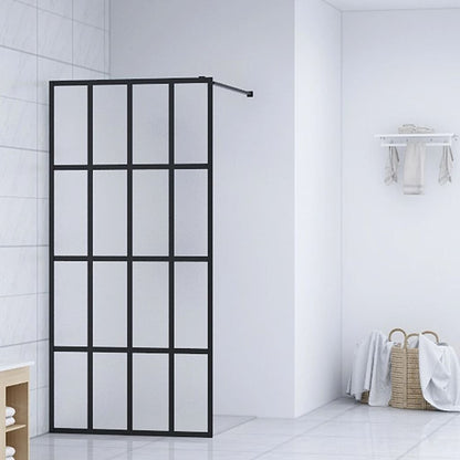 Walk-in Shower Screen Frosted Tempered Glass 100x195 cm - Bend