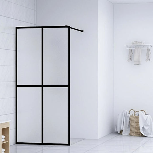 Walk-in Shower Screen Frosted Tempered Glass 90x195 cm Modern Design