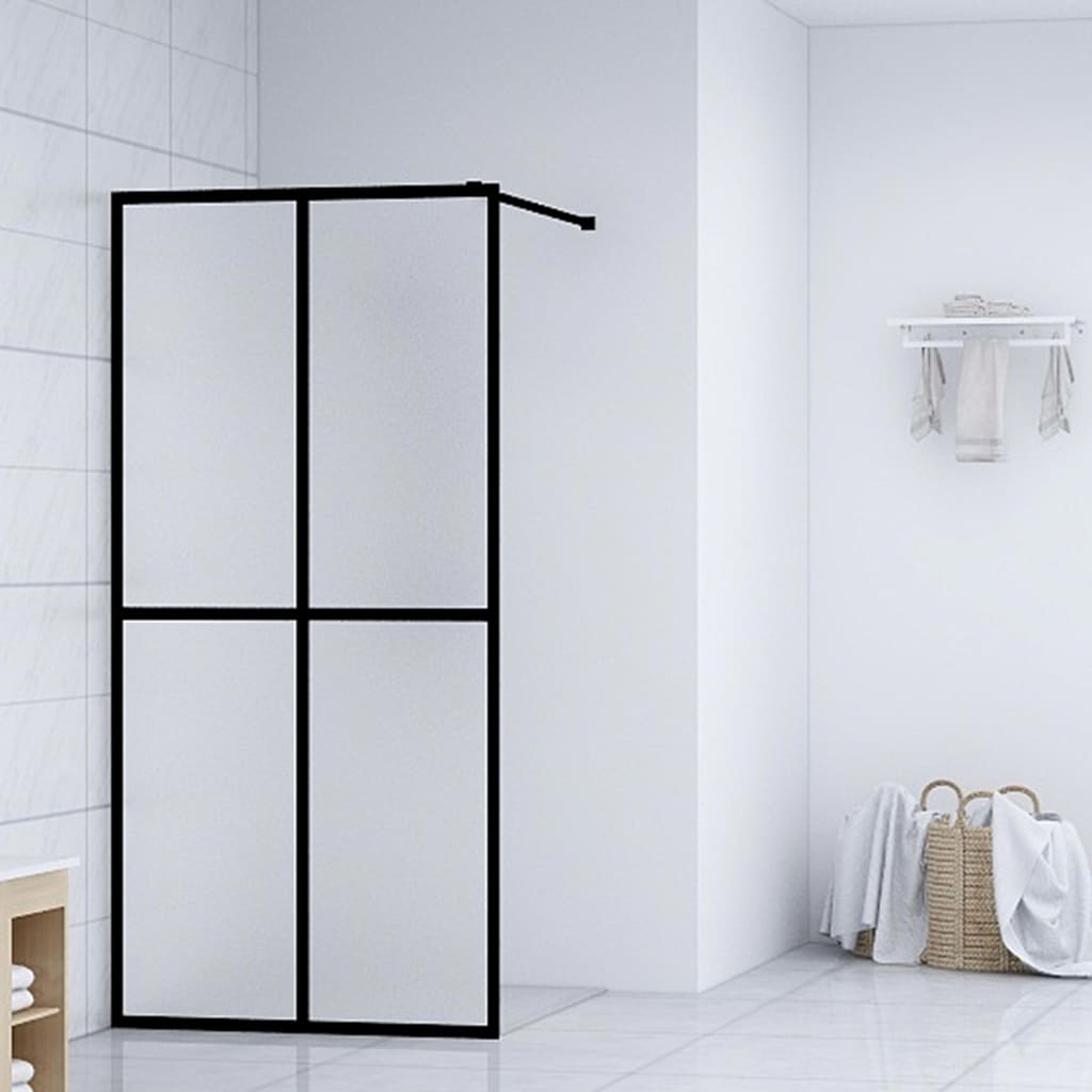 Walk-in Shower Screen Frosted Tempered Glass 100x195 cm - Bend