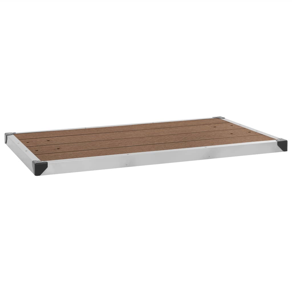 Outdoor Shower Tray WPC Stainless Steel 110x62 cm Brown - Bend