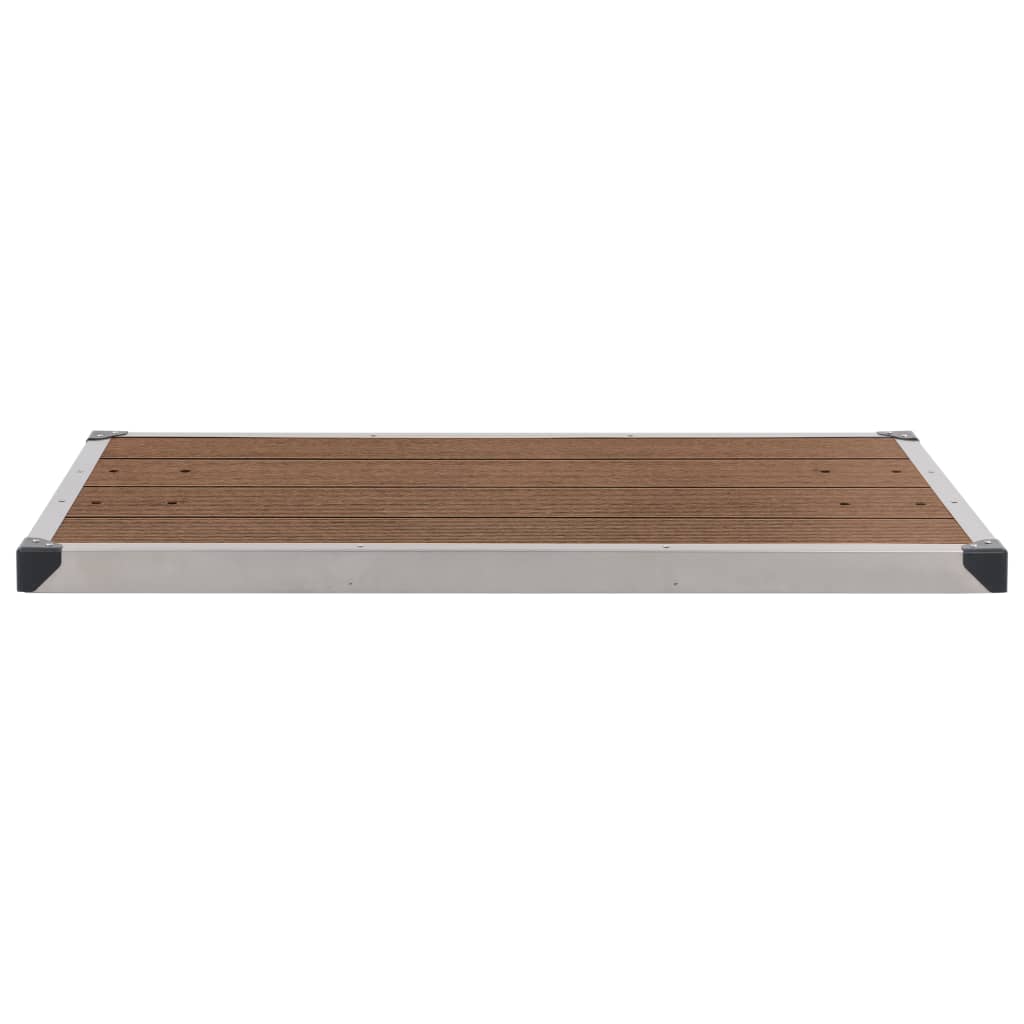 Outdoor Shower Tray WPC Stainless Steel 110x62 cm Brown - Bend