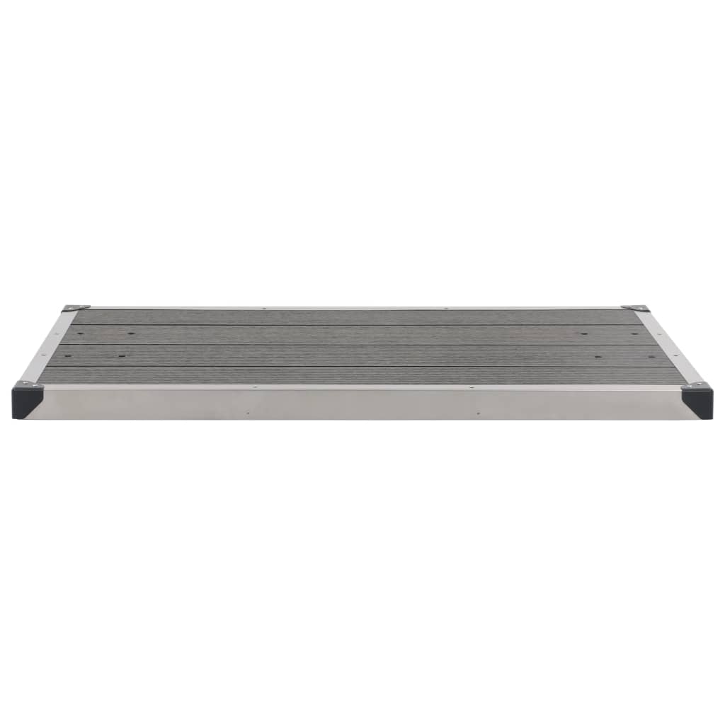 Outdoor Shower Tray WPC Stainless Steel 110x62 cm Grey - Bend