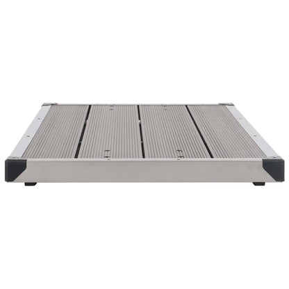 Outdoor Shower Tray WPC Stainless Steel 110x62 cm Grey - Bend