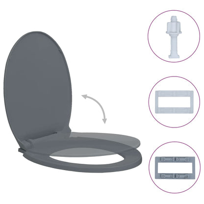 Soft-Close Oval Toilet Seat with Quick Release Option - Bend