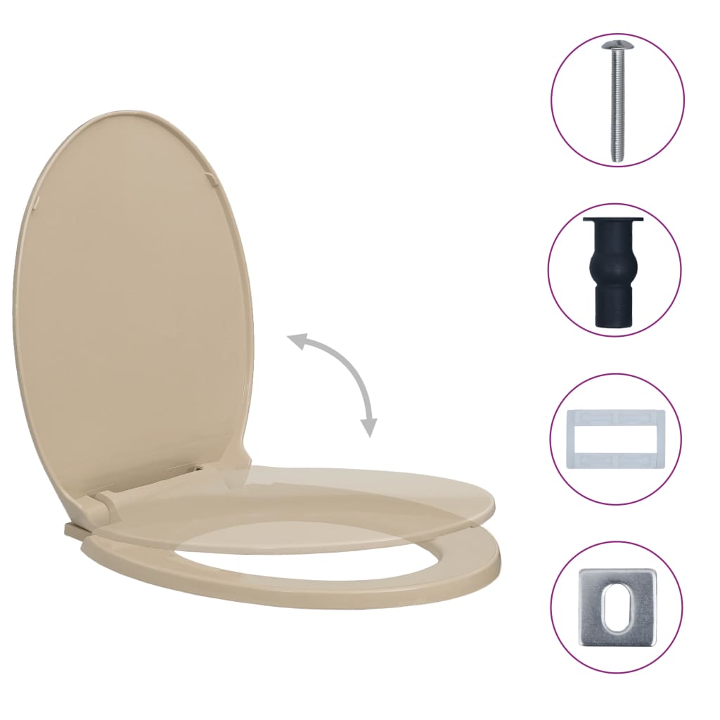 Soft-Close Oval Toilet Seat with Quick Release Option - Bend