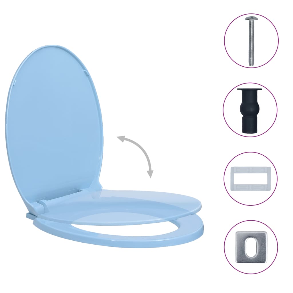 Soft-Close Oval Toilet Seat with Quick Release Option - Bend