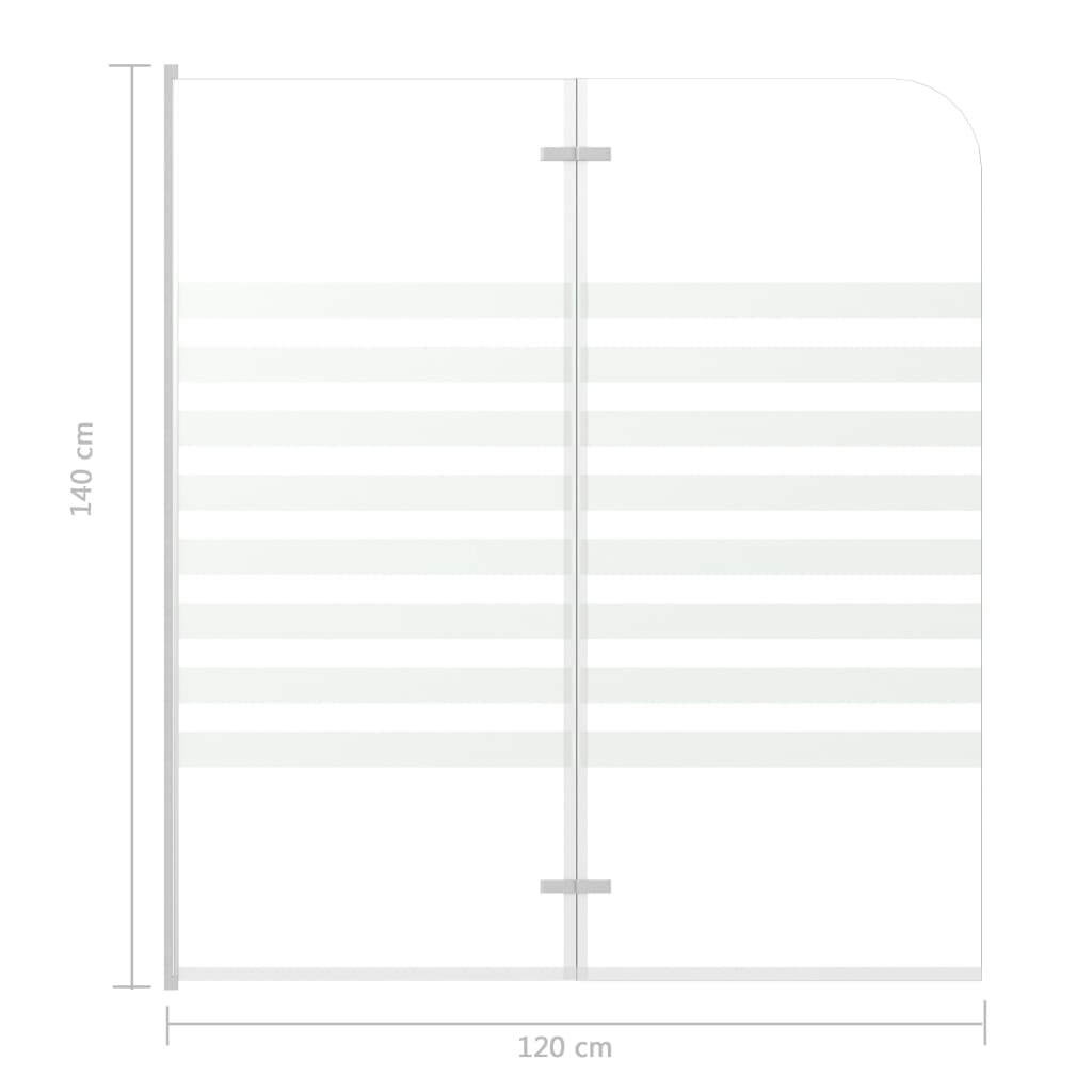 Bath Enclosure 120x140 cm Tempered Glass Stripe