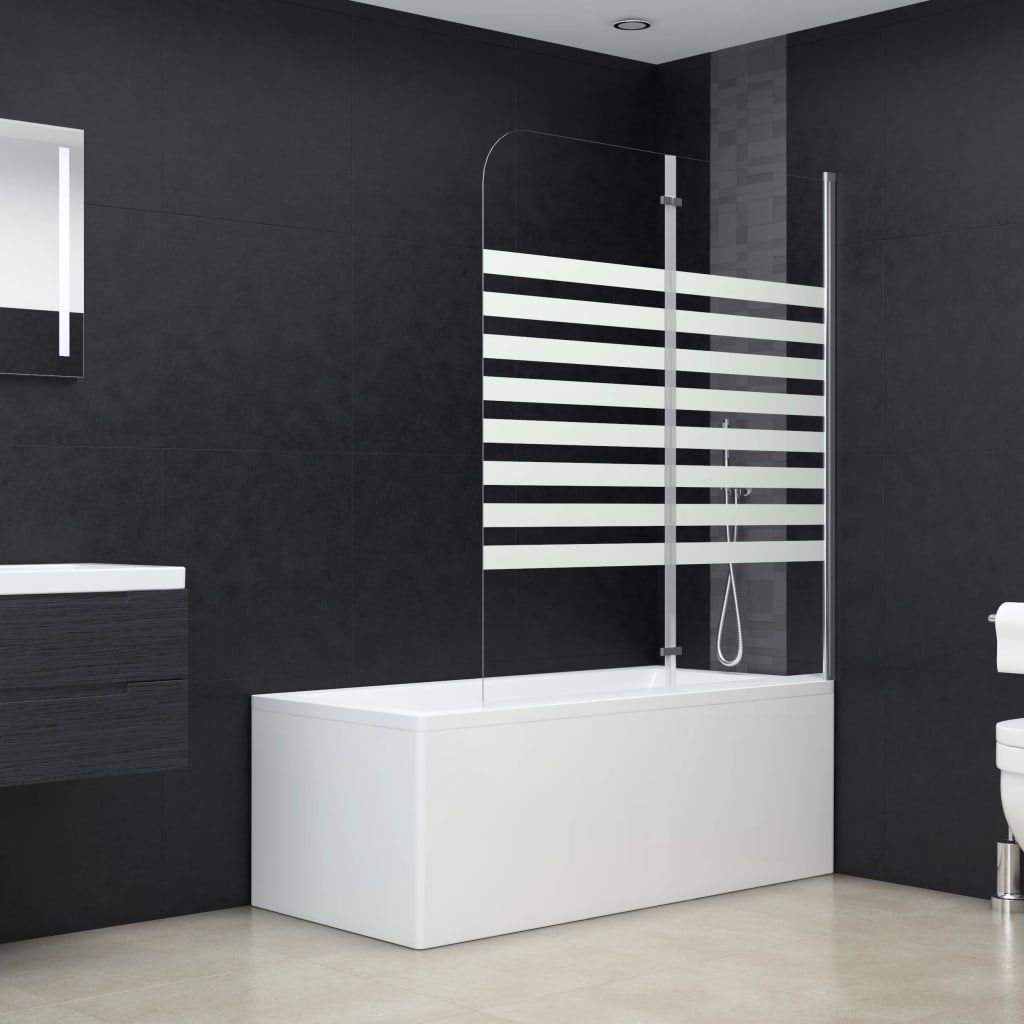 Bath Enclosure 120x140 cm Tempered Glass Stripe