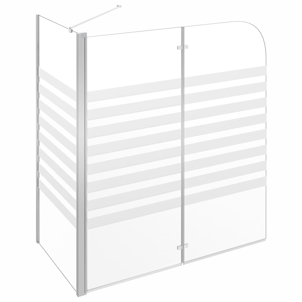 Bath Enclosure 120x68x130 cm Tempered Glass Stripe - Bend