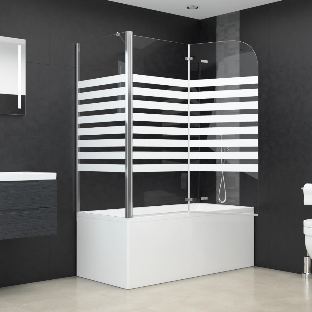 Bath Enclosure 120x68x130 cm Tempered Glass Stripe - Bend