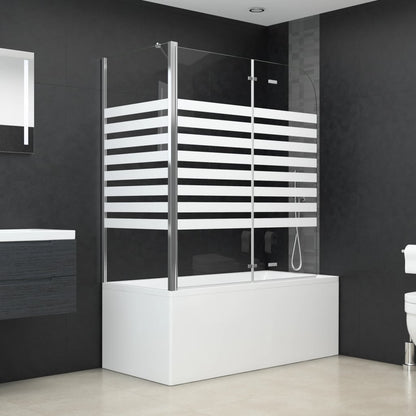 Bath Enclosure 120x68x130 cm Tempered Glass Stripe - Bend