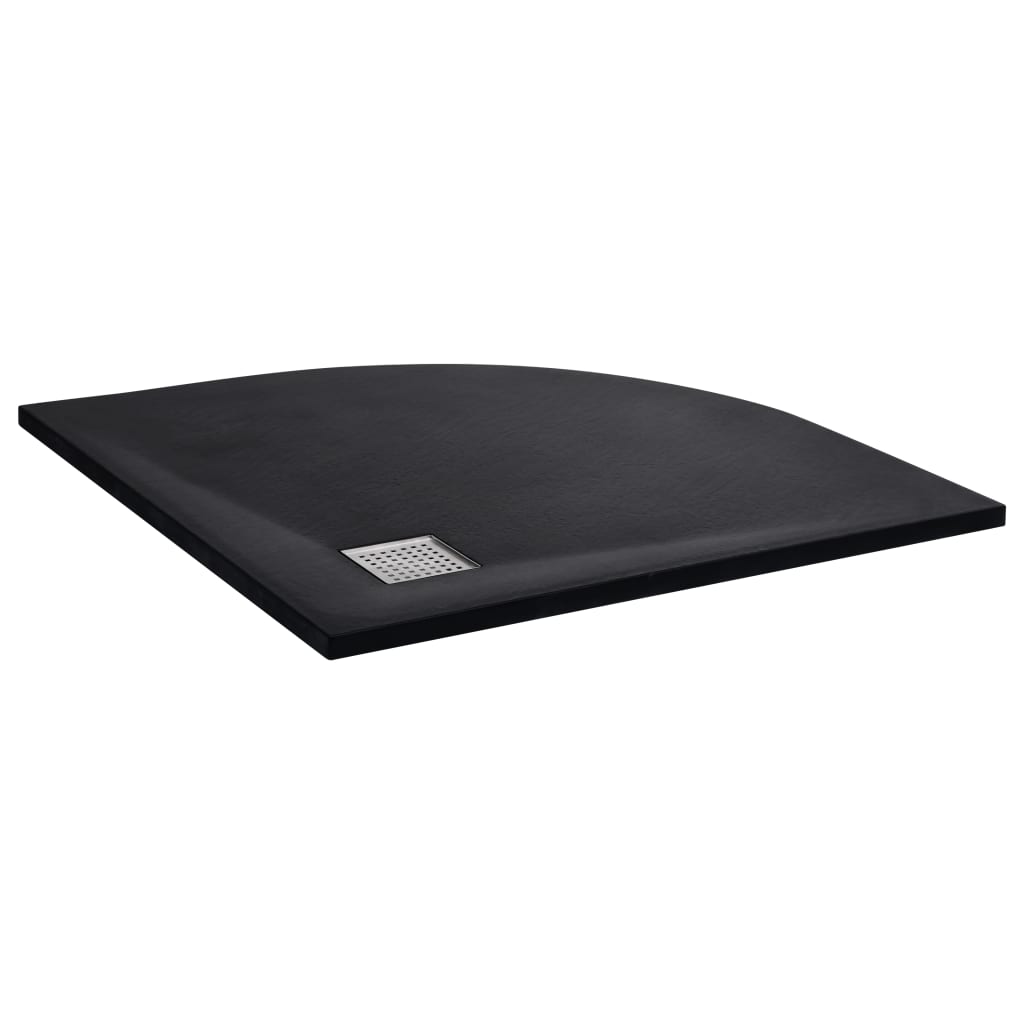 Shower Tray SMC Black 90x90 cm - Bend