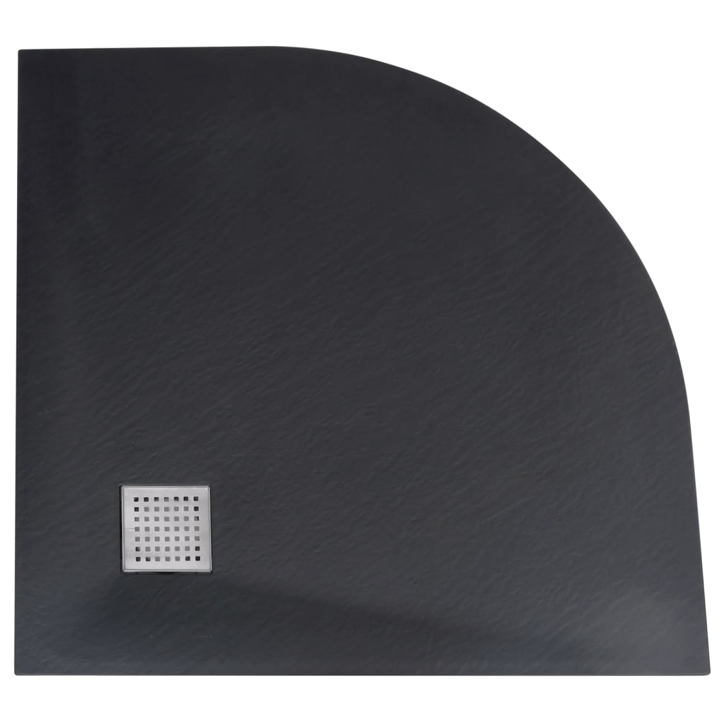 Shower Tray SMC Black 90x90 cm - Bend