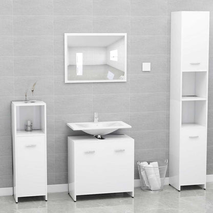 Bathroom Cabinet White 60x33x61 cm Engineered Wood