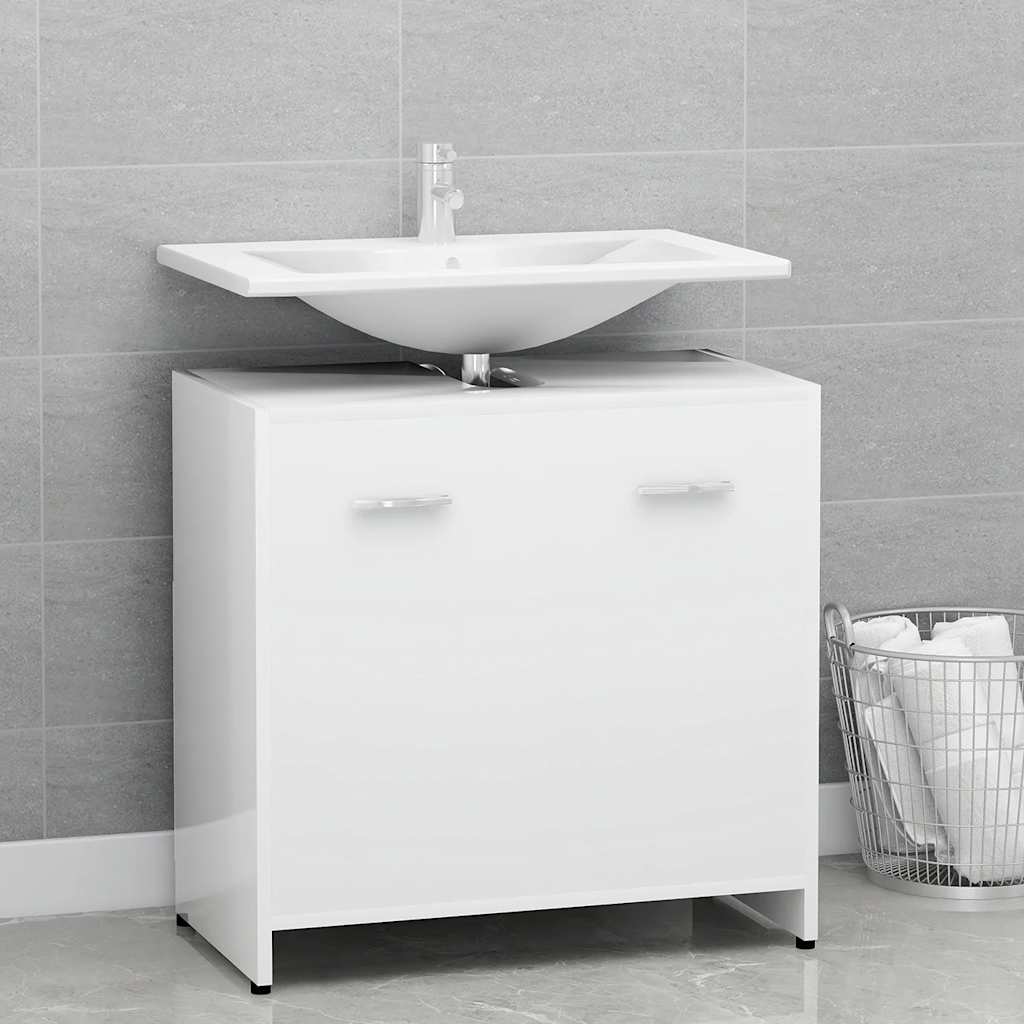 Bathroom Cabinet White 60x33x61 cm Engineered Wood