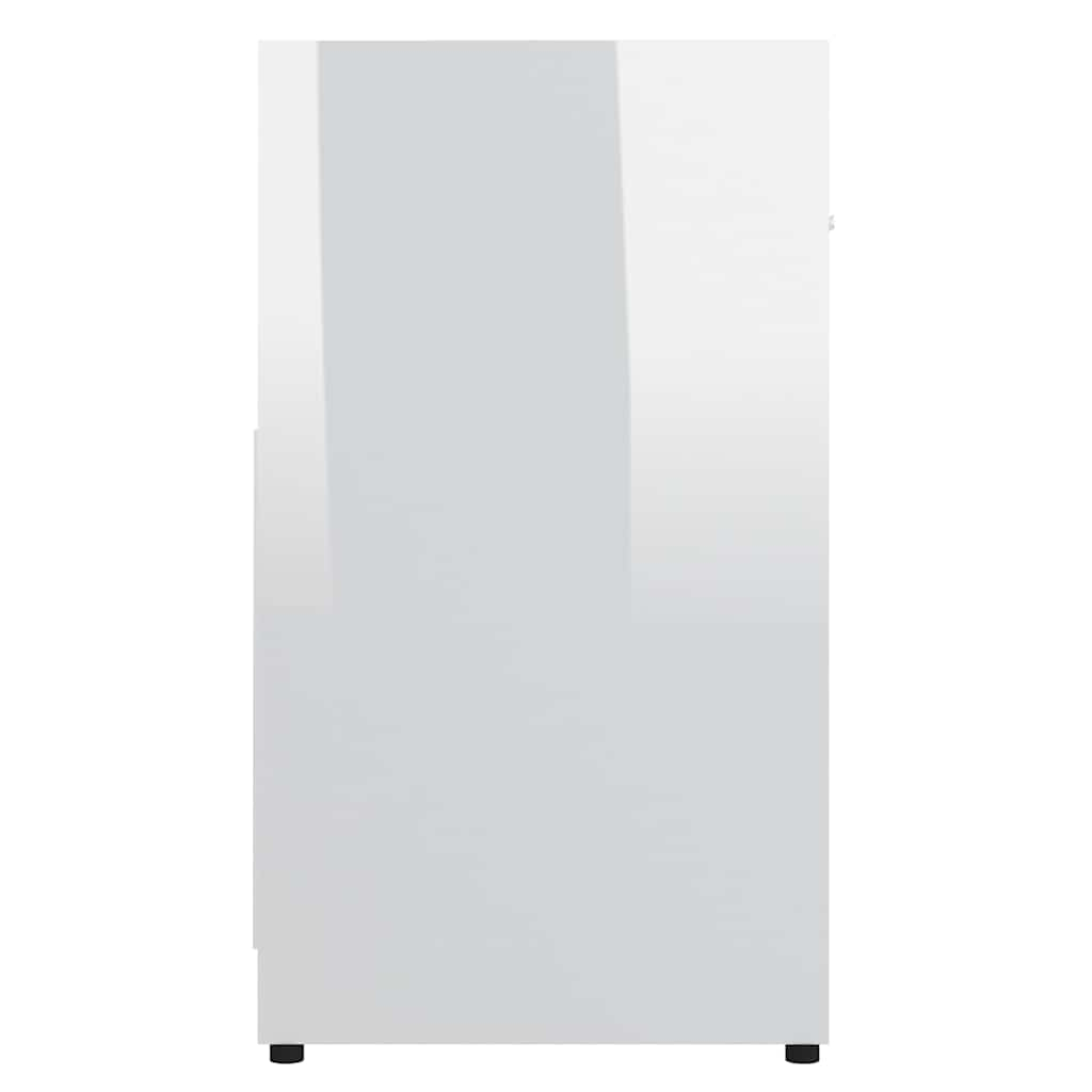 Bathroom Cabinet High Gloss White 60x33x61 cm Engineered Wood