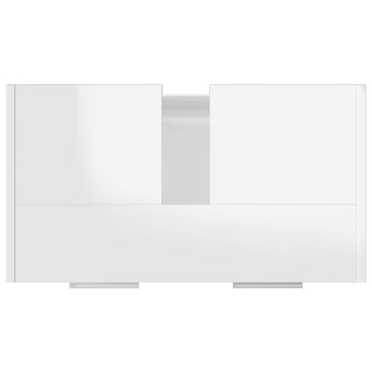 Bathroom Cabinet High Gloss White 60x33x61 cm Engineered Wood