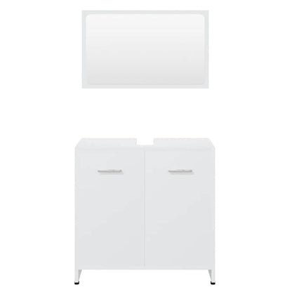 Bathroom Furniture Set White Engineered Wood