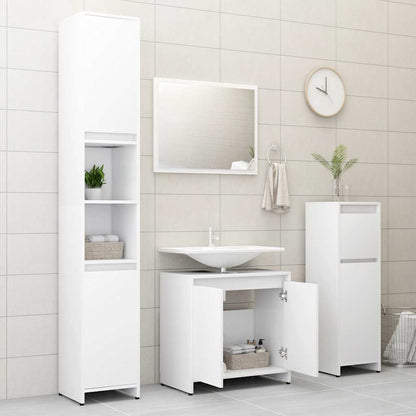 Bathroom Cabinet White 60x33x61 cm Engineered Wood