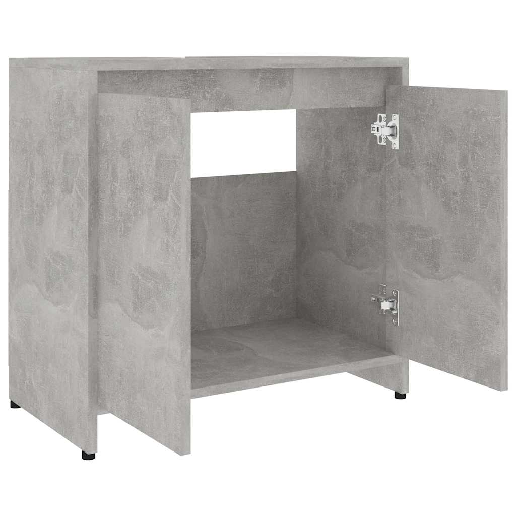 Bathroom Cabinet Concrete Grey 60x33x61 cm Engineered Wood