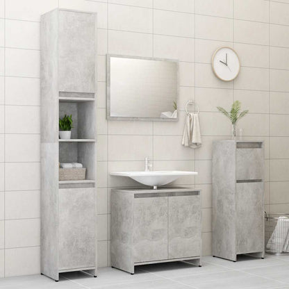 Bathroom Cabinet Concrete Grey 60x33x61 cm Engineered Wood