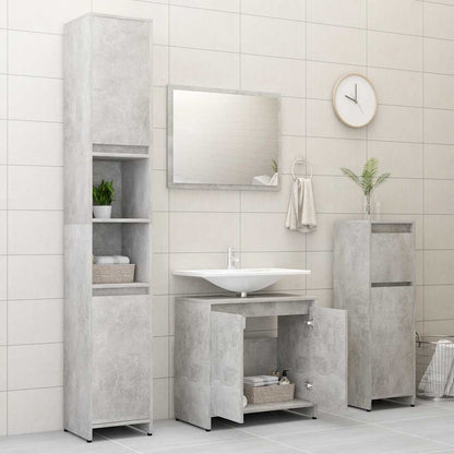 Bathroom Cabinet Concrete Grey 60x33x61 cm Engineered Wood