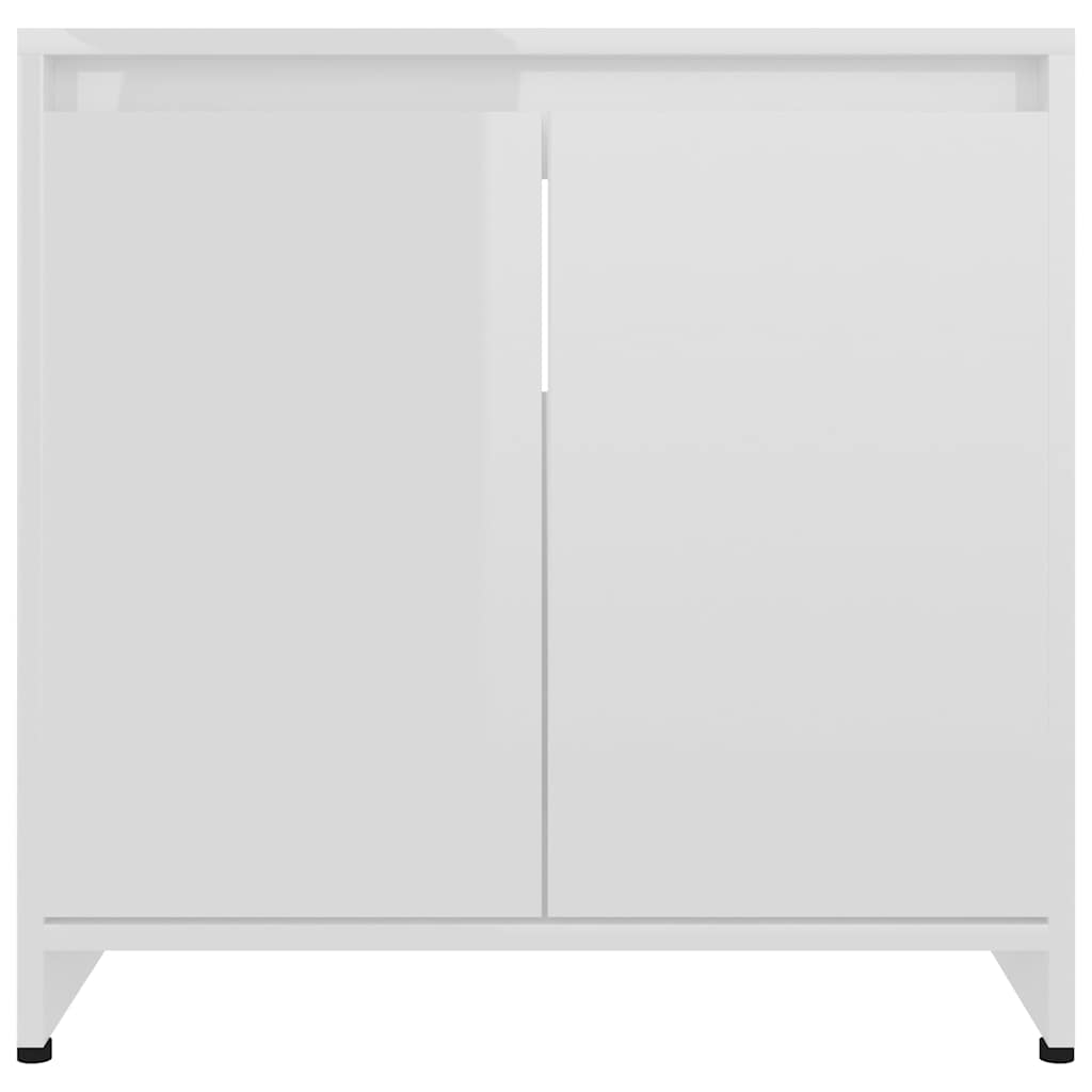 Bathroom Cabinet High Gloss White 60x33x61 cm Engineered Wood