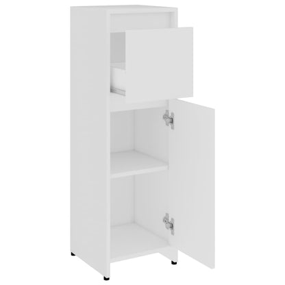 Bathroom Cabinet White 30x30x95 cm Engineered Wood