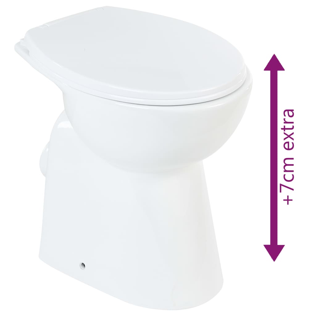 High Rimless Toilet Soft Close 7 cm Higher Ceramic - Bend