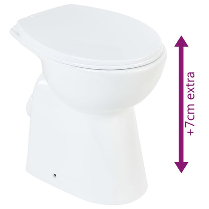 High Rimless Toilet Soft Close 7 cm Higher Ceramic - Bend