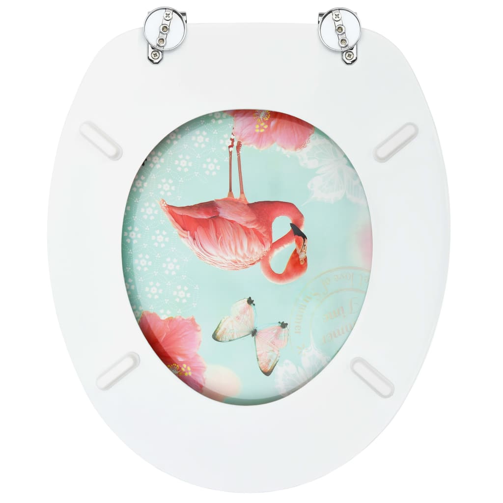 MDF Toilet Seat - Flamingo Design - Bend