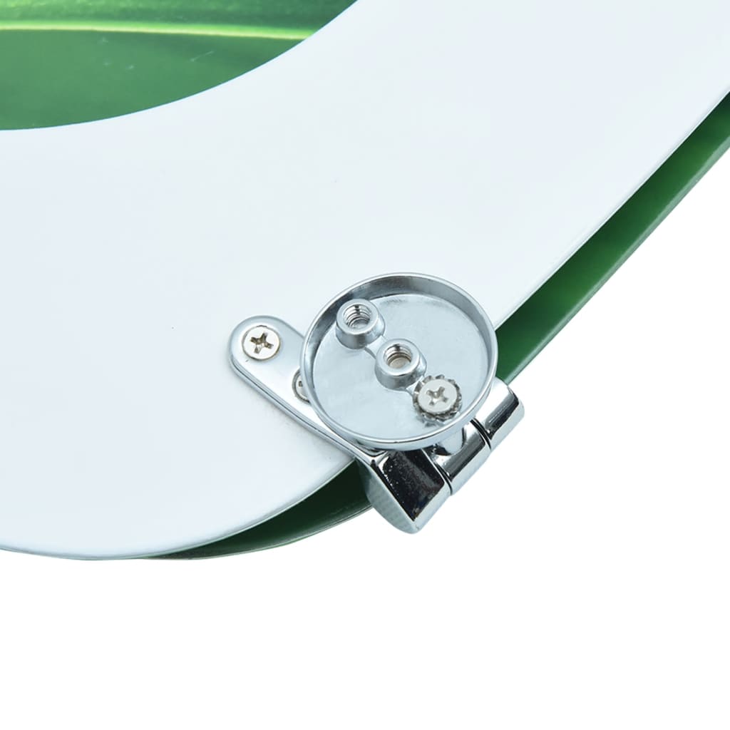 MDF Toilet Seat - Green Water Drop Design - Bend