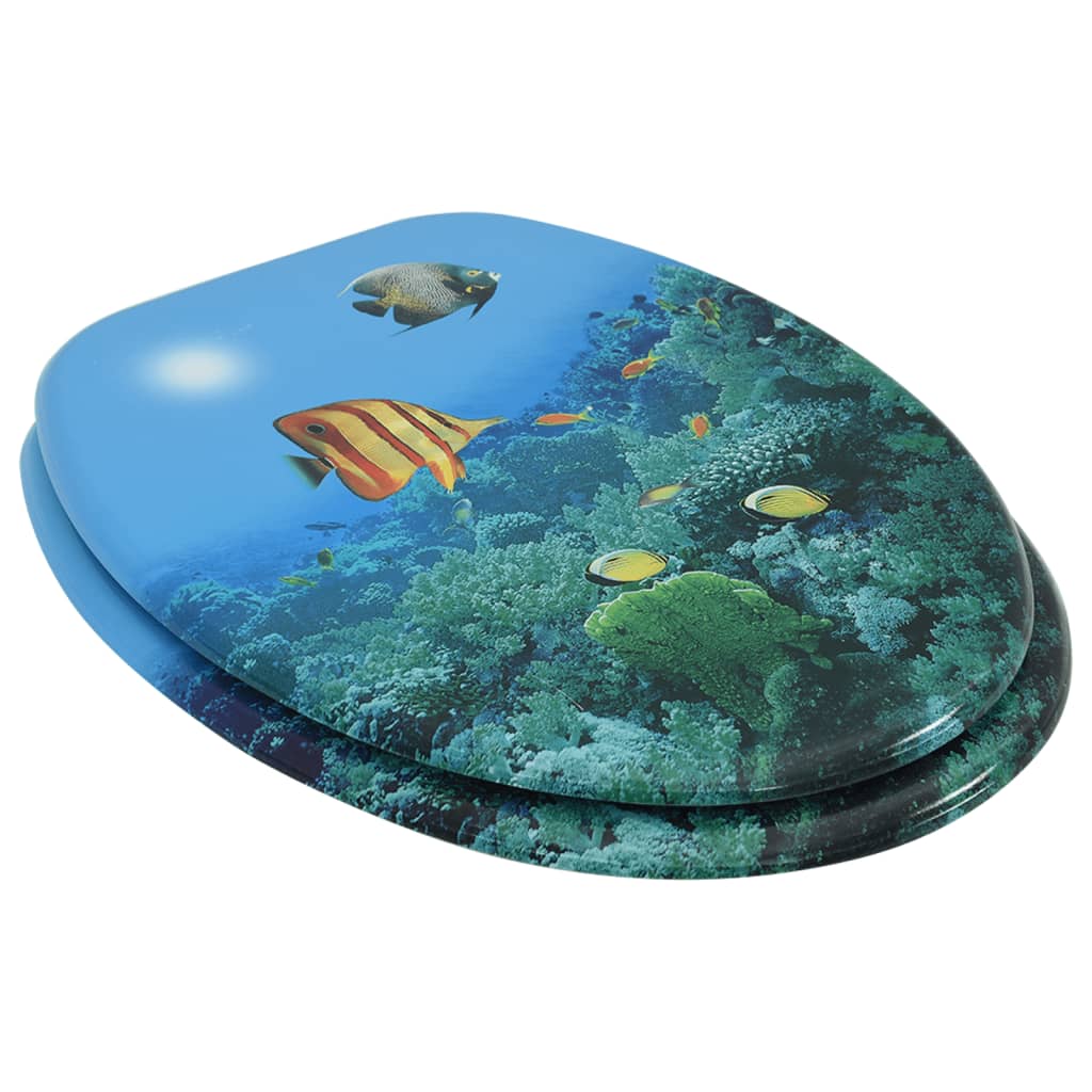 MDF Toilet Seat - Deep Sea Design - Bend