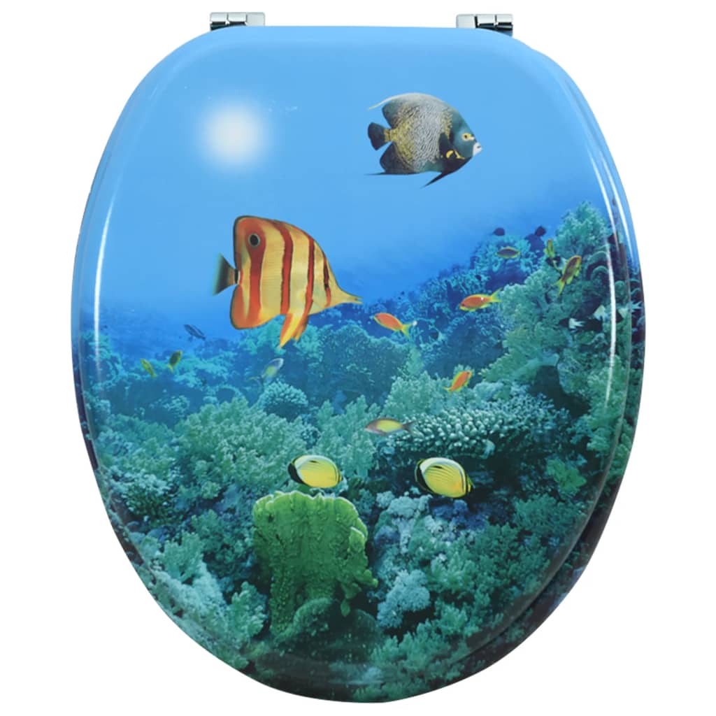 MDF Toilet Seat - Deep Sea Design - Bend