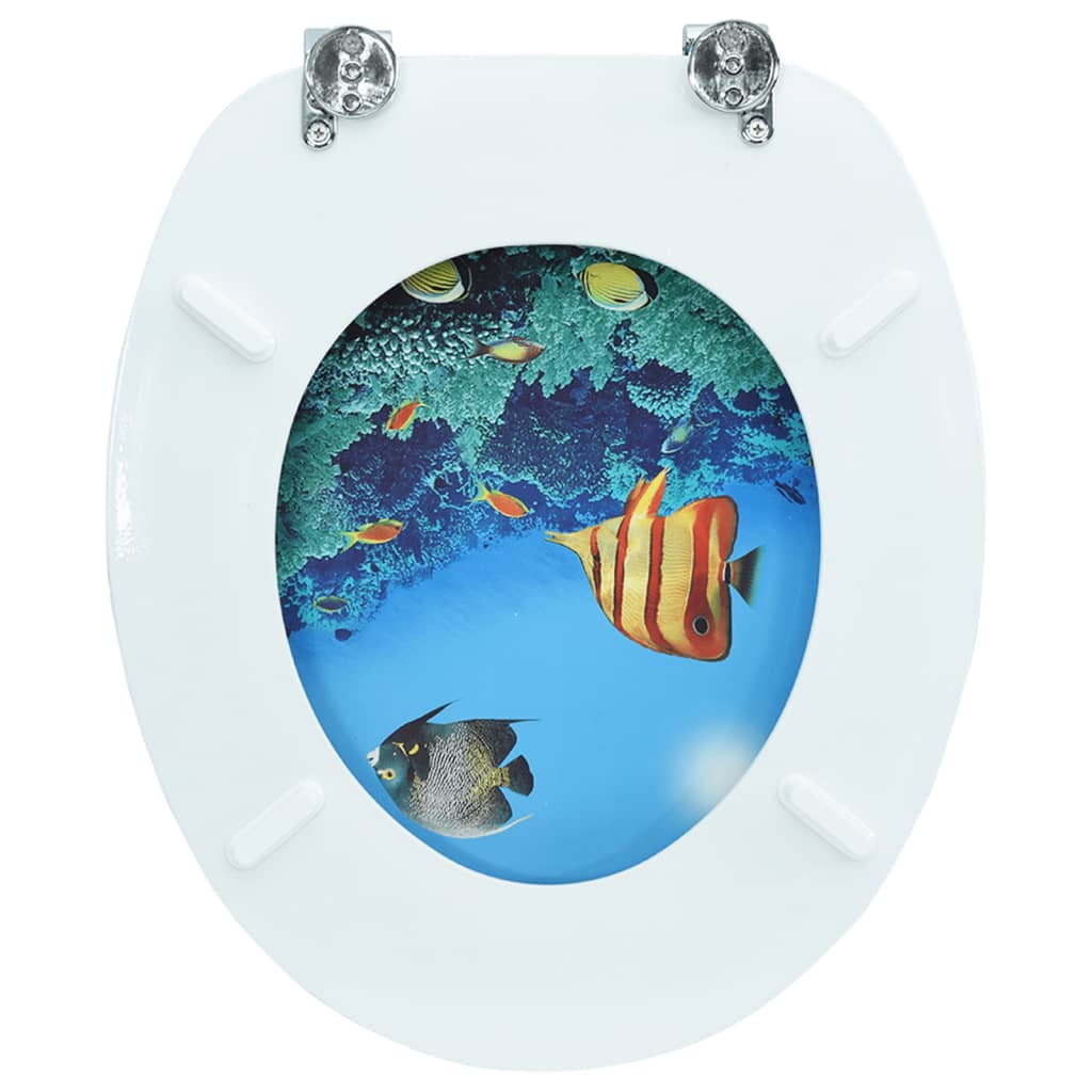 MDF Toilet Seat - Deep Sea Design - Bend