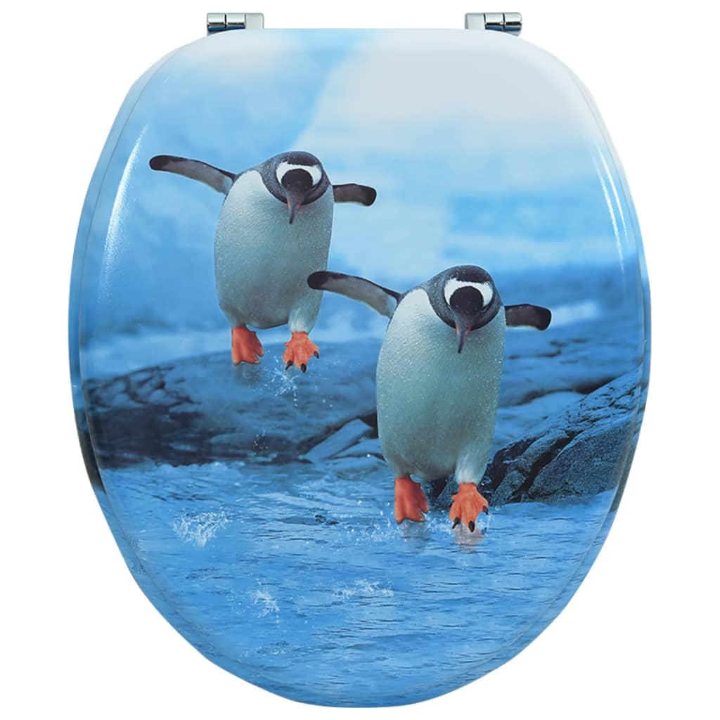 MDF Toilet Seat - Penguin Design - Bend