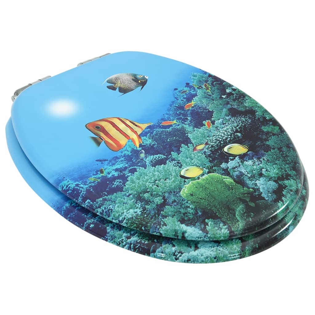 MDF Toilet Seat - Deep Sea Design - Bend