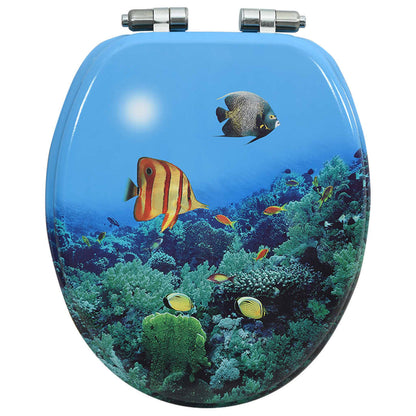 MDF Toilet Seat - Deep Sea Design - Bend