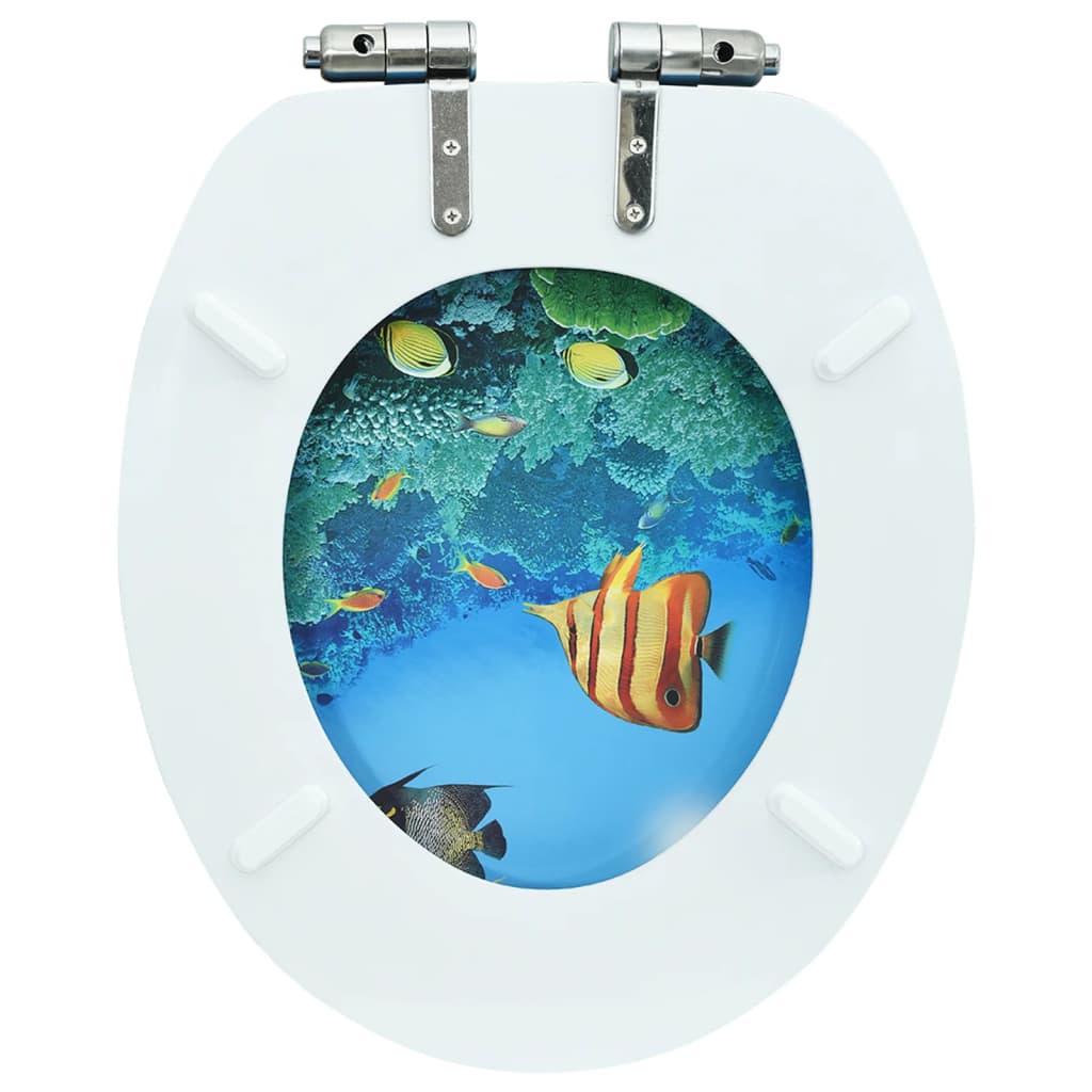 MDF Toilet Seat - Deep Sea Design - Bend