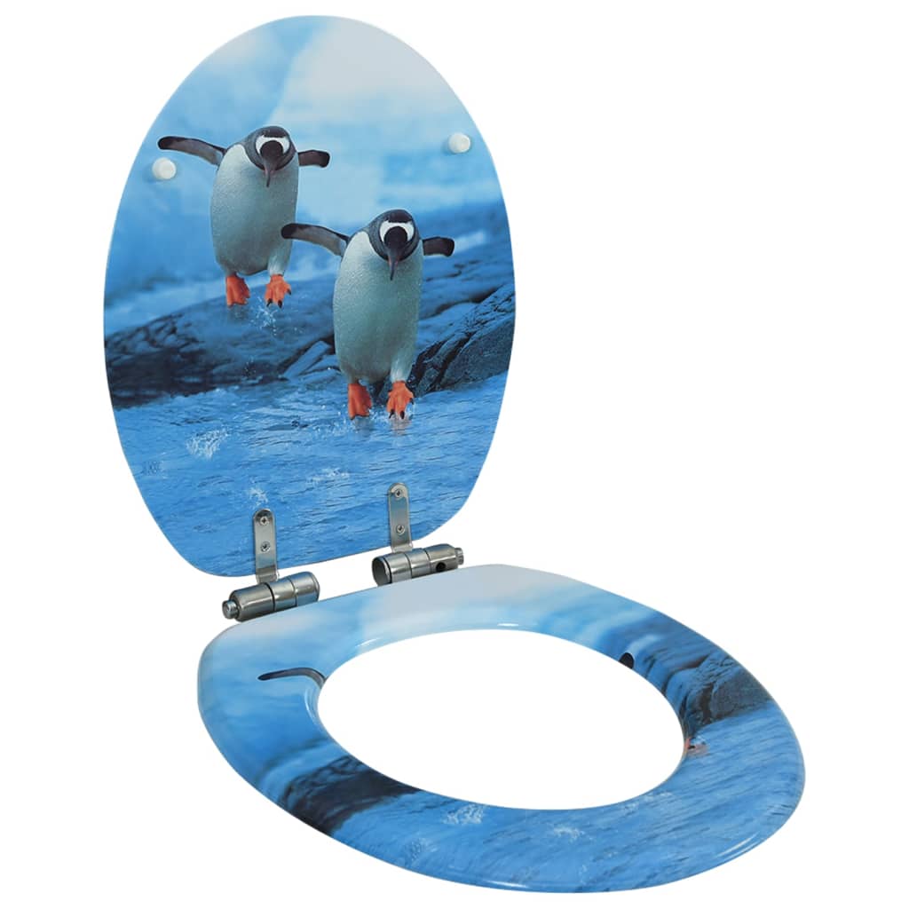 MDF Toilet Seat - Penguin Design - Bend