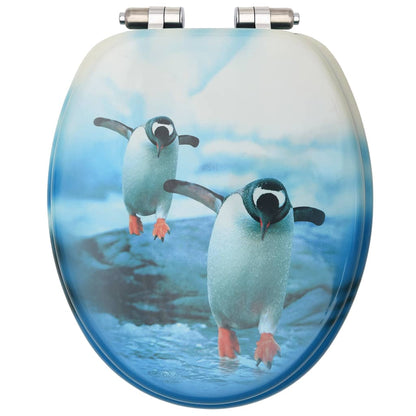 MDF Toilet Seat - Penguin Design - Bend