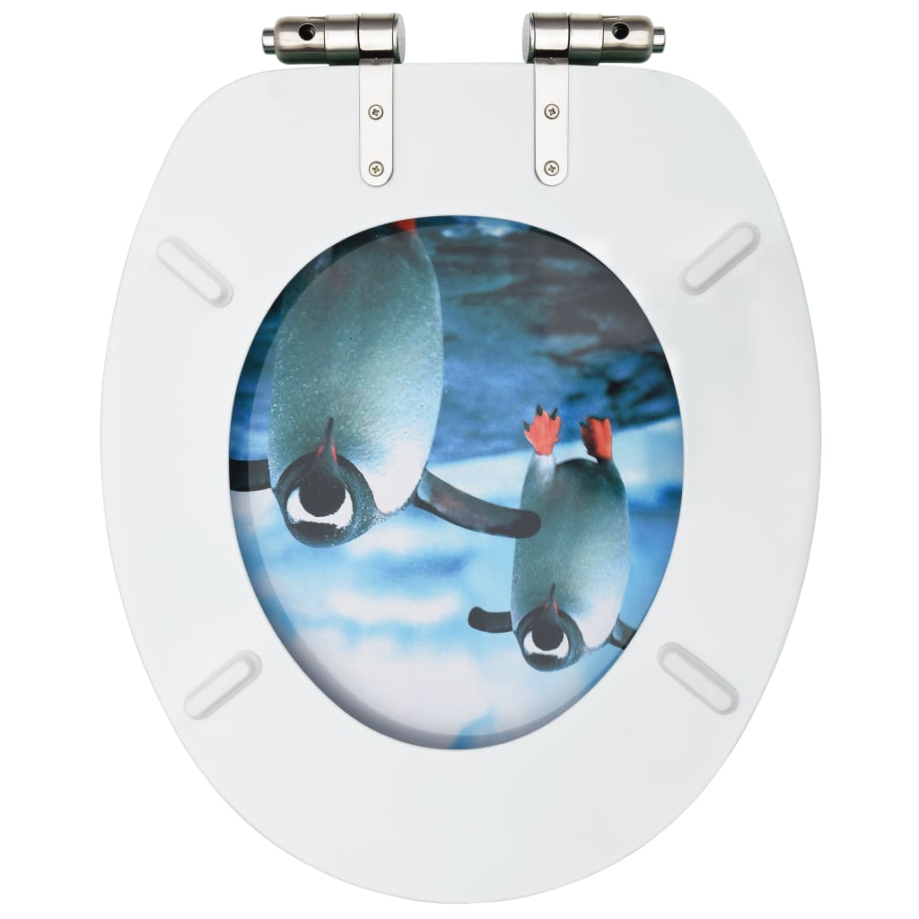 MDF Toilet Seat - Penguin Design - Bend