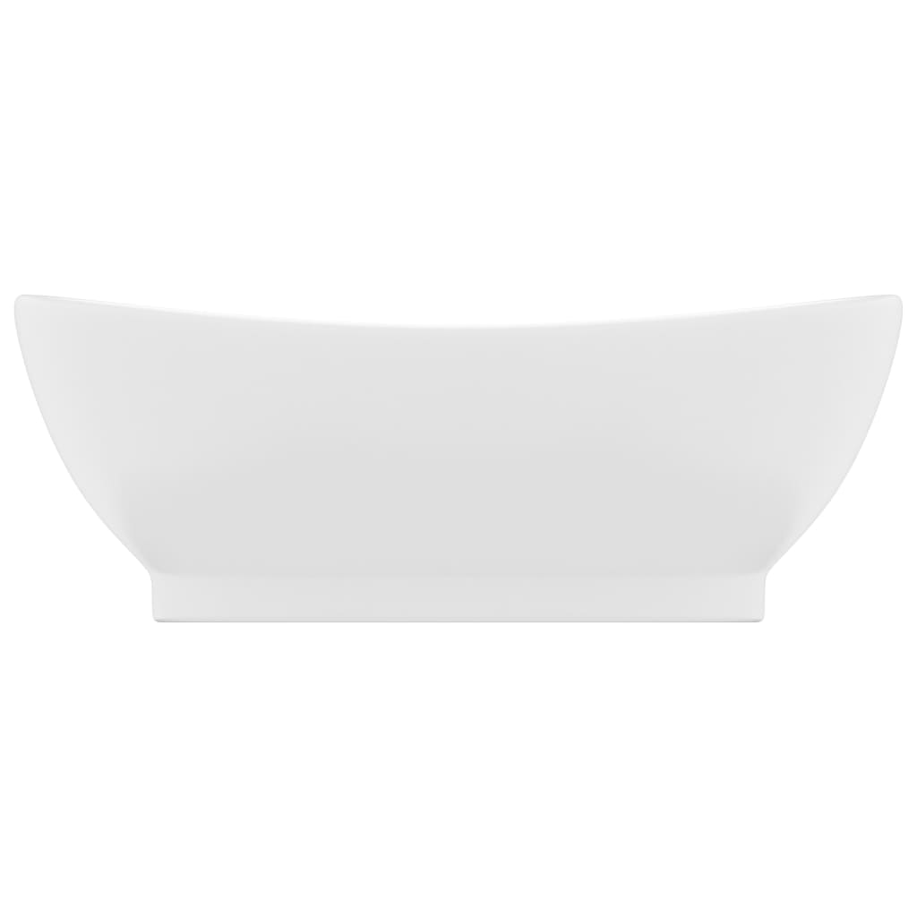 Luxury Basin Overflow Oval Matt White 58.5x39 cm Ceramic