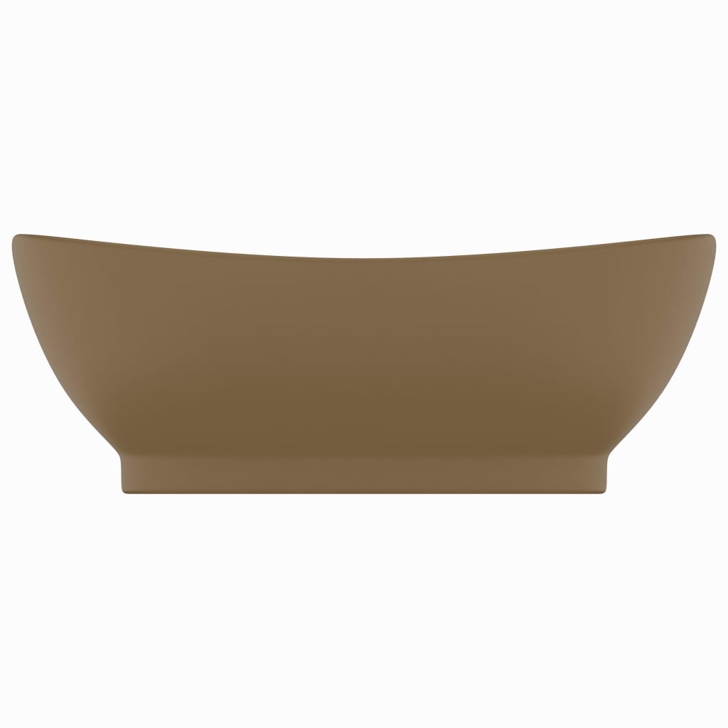 Luxury Basin Overflow Oval Matt Cream 58.5x39 cm Ceramic - Bend