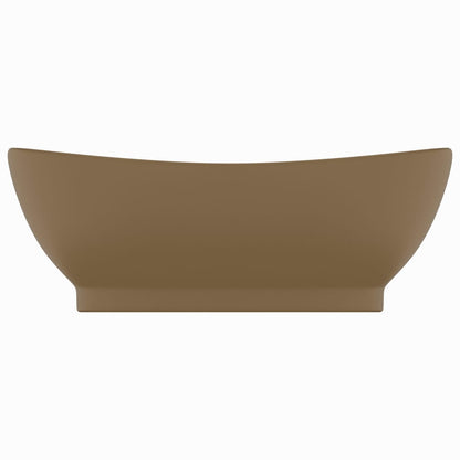 Luxury Basin Overflow Oval Matt Cream 58.5x39 cm Ceramic - Bend