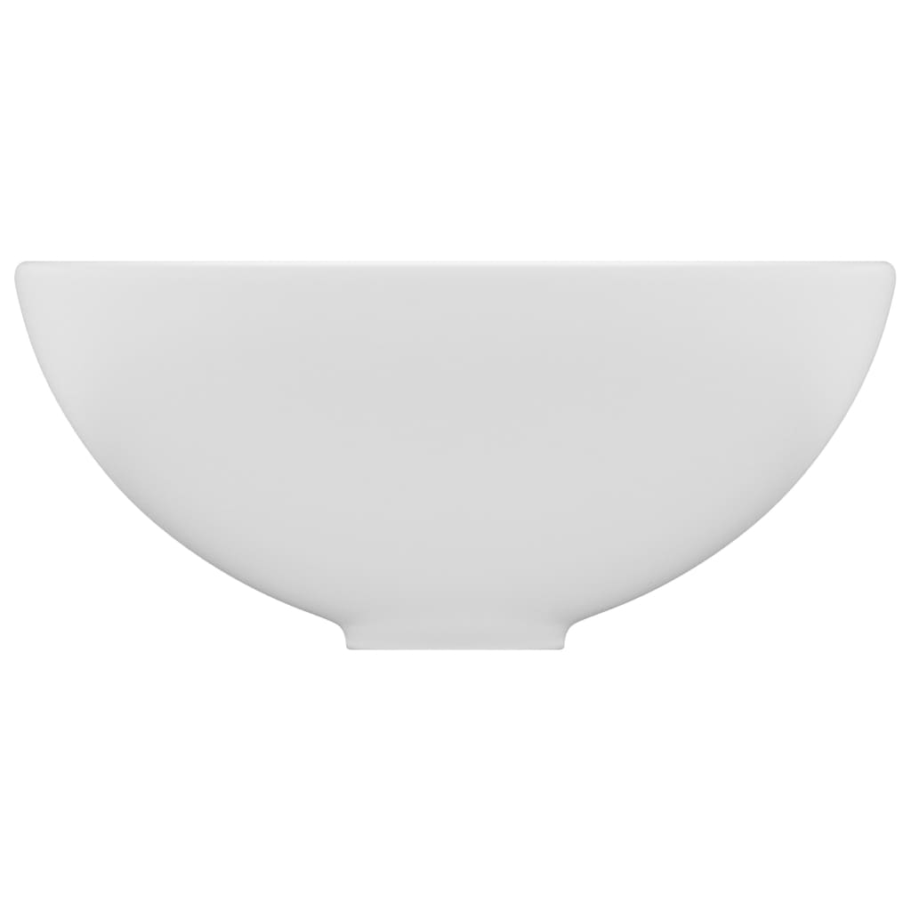 Luxury Bathroom Basin Round Matt White 32.5x14 cm Ceramic