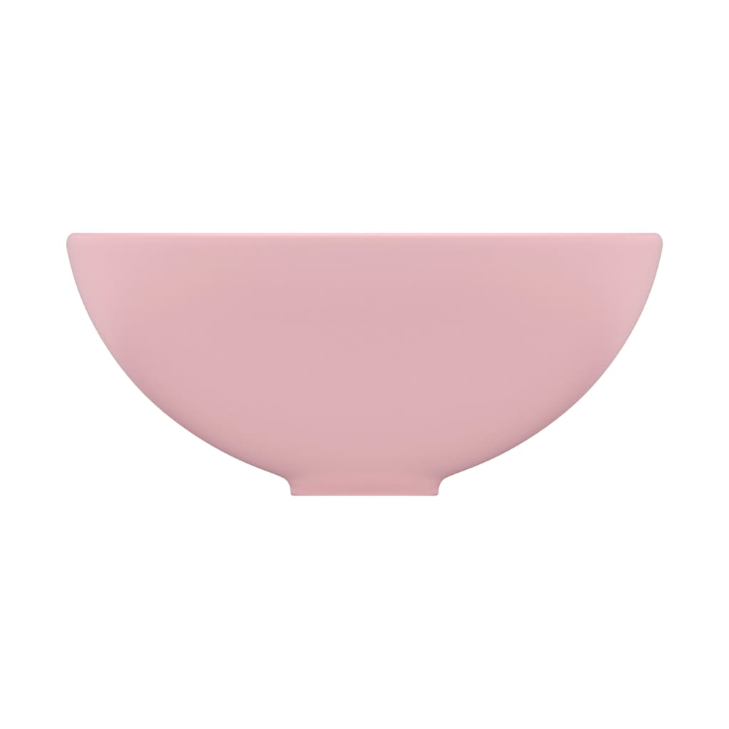 Luxury Bathroom Basin Round Matt Pink 32.5x14 cm Ceramic