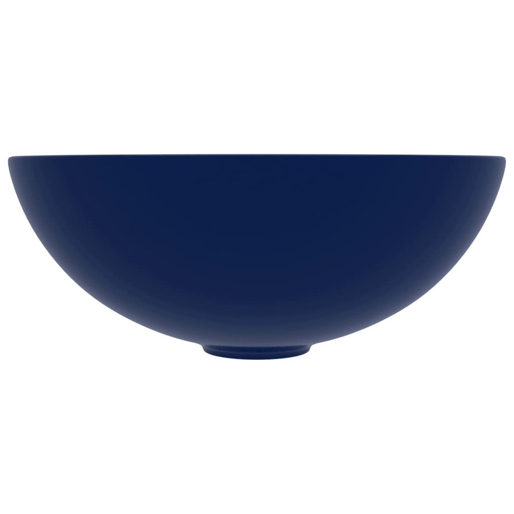 Bathroom Sink Ceramic Dark Blue Round