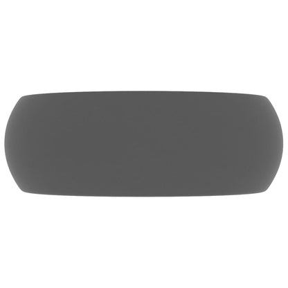 Luxury Wash Basin Round Matt Dark Grey 40x15 cm Ceramic - Bend