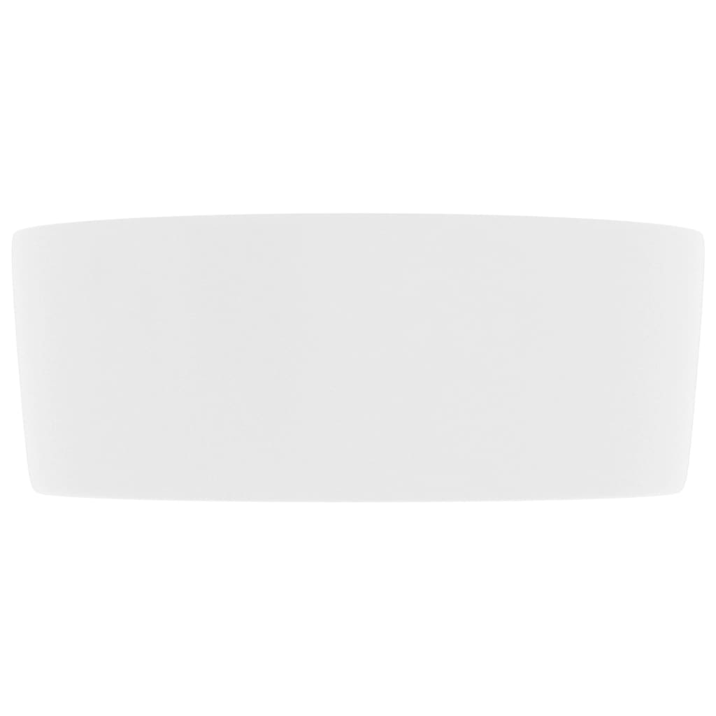 Luxury Wash Basin Round Matt White 40x15 cm Ceramic